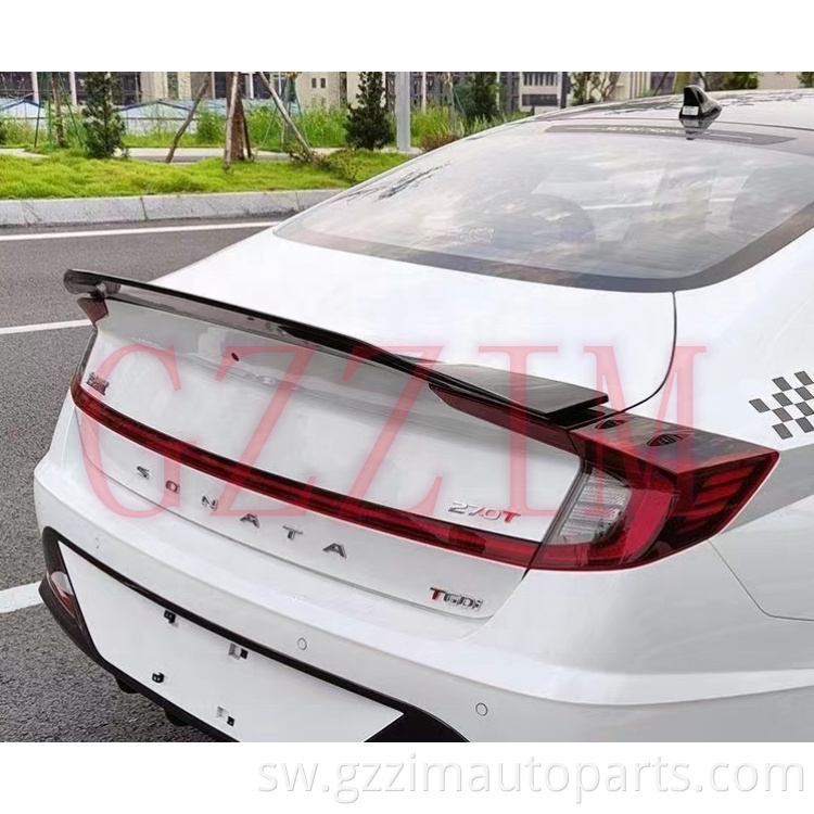 Vifaa vya nje ABS CARBON FIBER REAR BOT BOOT WING SPOILER KWA SONATA 10 XR 2021-2022 SPOILER